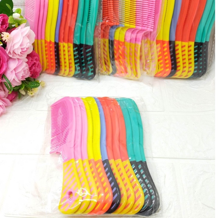 Sisir Rambut Motif GARIS / Sisir Gagang / Sisir Murah Meriah