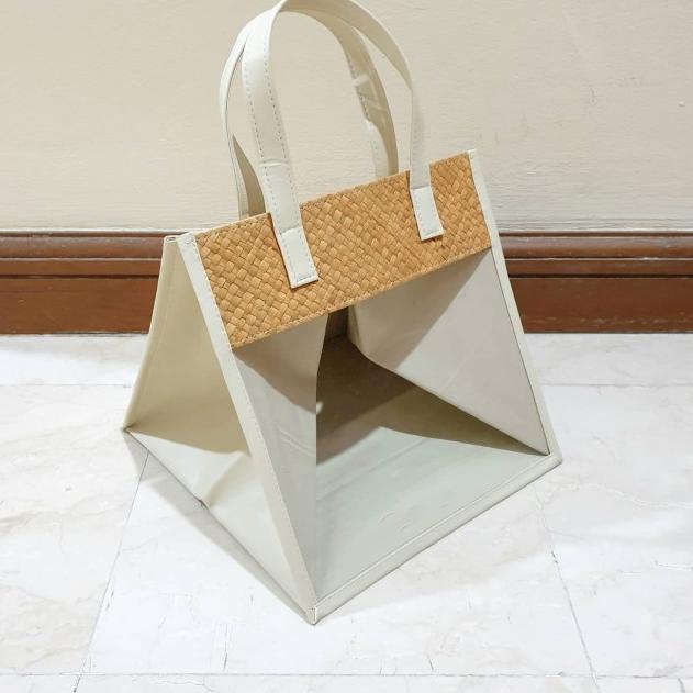 Tas rotan mika anyaman pandan, Handbag, Tas belanja, Hampers Murah