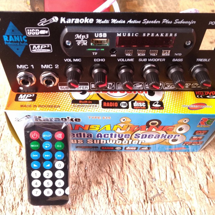 Soundsystem Kit Tone Control Active Karaoke + Mp3 Player