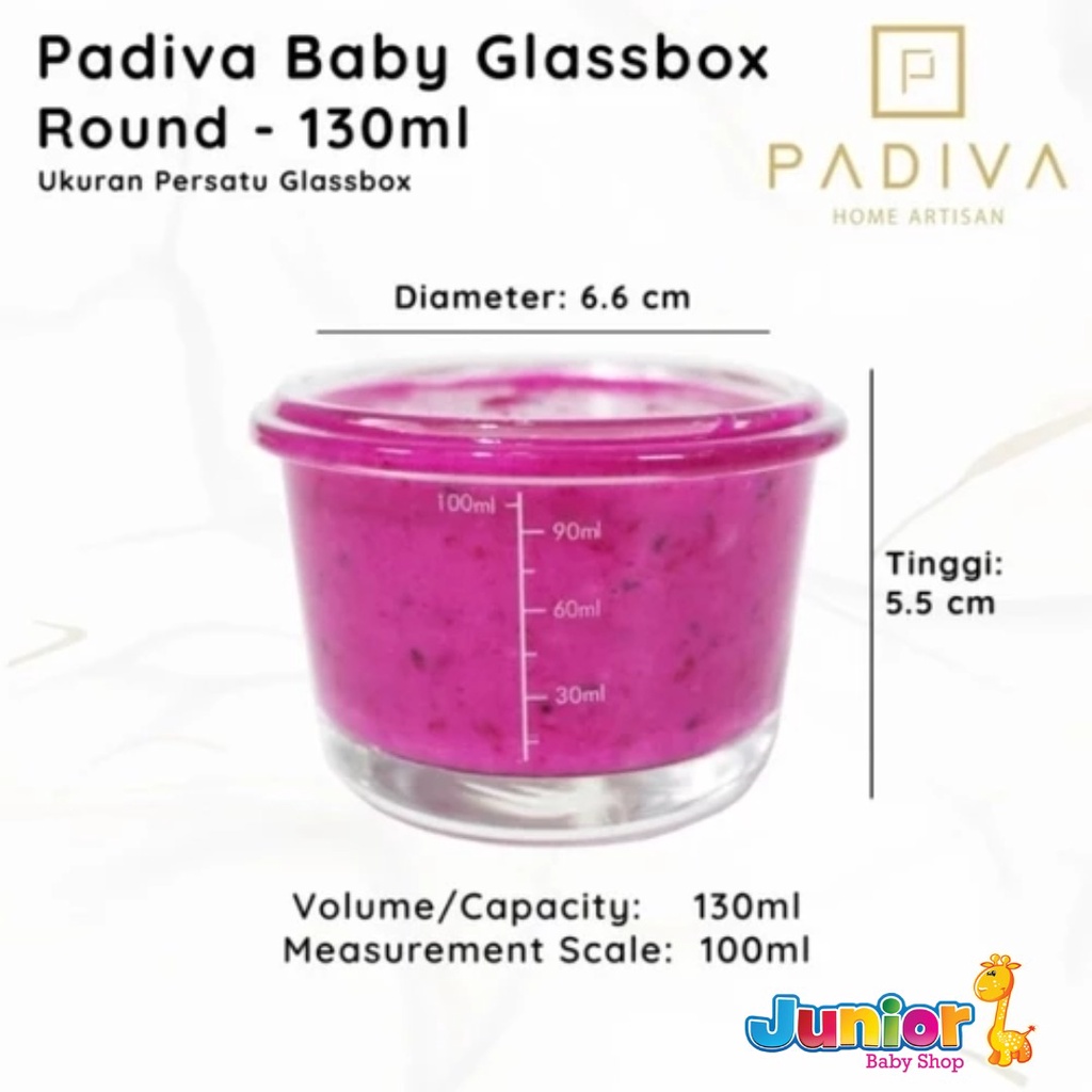 Padiva Baby Glassbox Square 180ml (3pcs) (GBB180S)