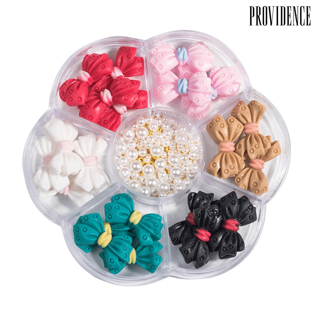 1 Kotak Ornamen Pita Mutiara Imitasi Bahan Resin Untuk Nail Art Salon
