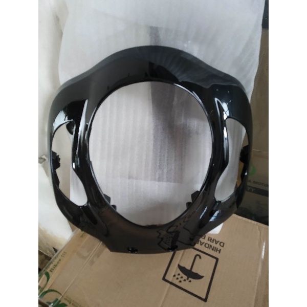 Cover tameng lampu depan scoopy 2021 2022 hitam