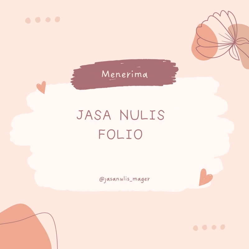 

Jasa nulis folio