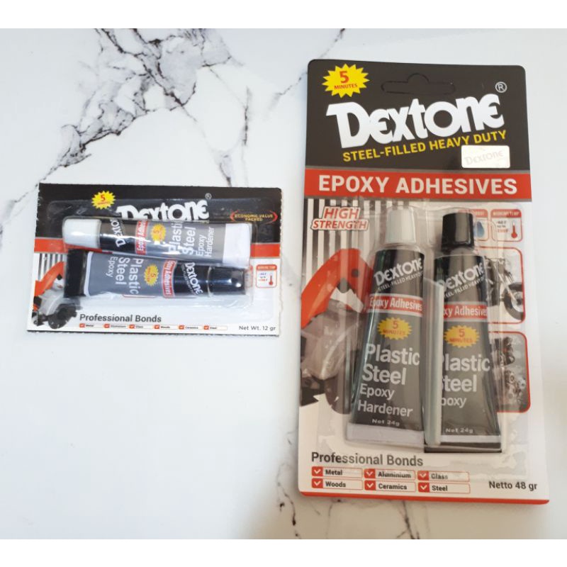 

Lem Dextone for Plastic Steel 5 minutes- 12gr & 48gr Original | Epoxy Adhesive | Lem besi