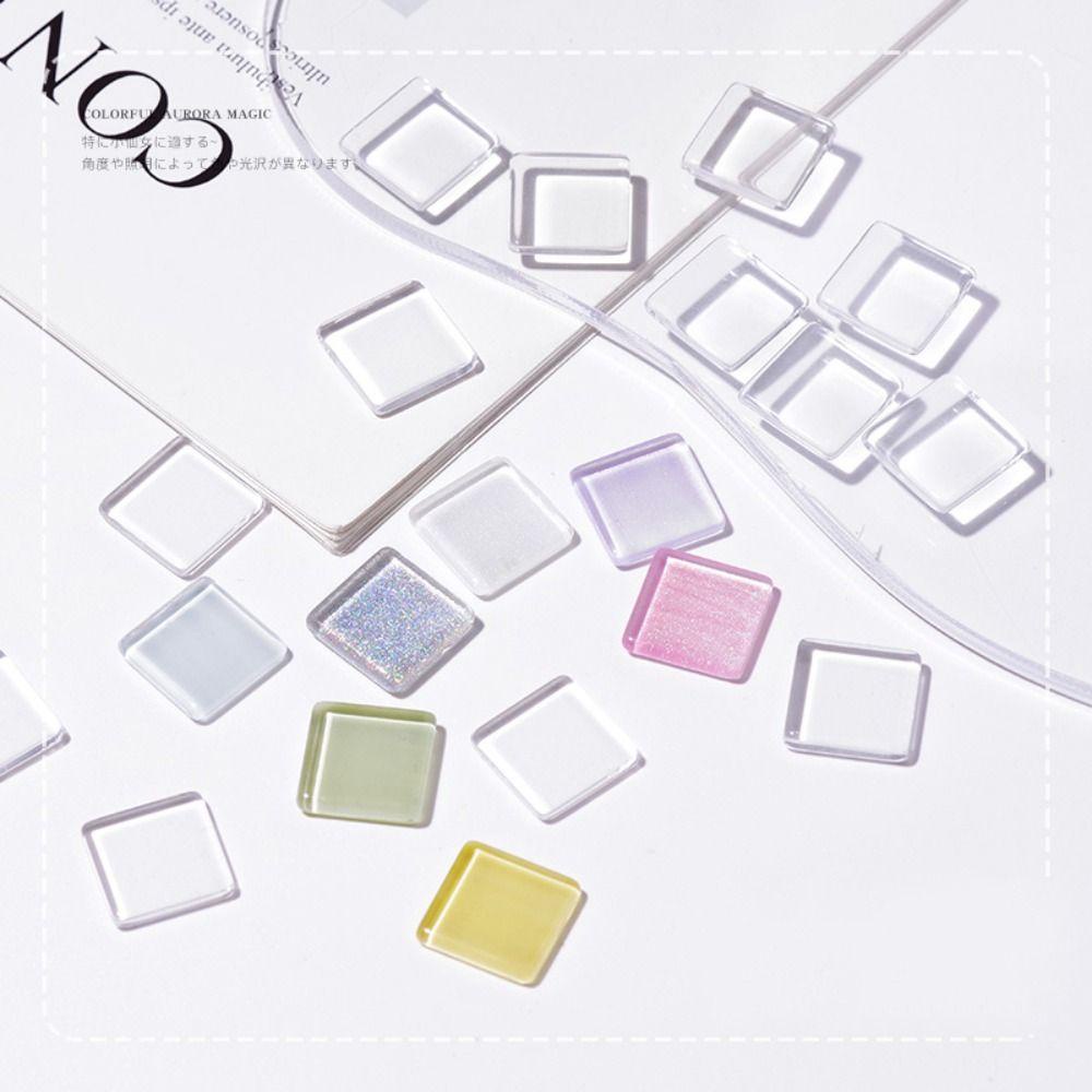 Mxbeauty Nail Color Display Chart DIY Clear Nail Color Cards Tips Alat Manikur Kuku Menampilkan Rak Kaca Square Tips Nail Tips Display Stand