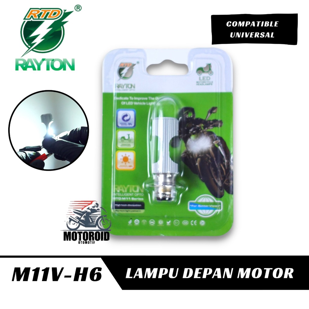 LAMPU RTD M11V-H6 8 MATA LED MOTOR BEBEK MATIC RAYTON Power 9W 8L