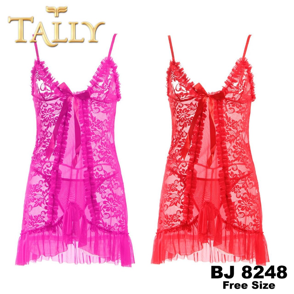 TALLY BAJU TIDUR LINGERIE 8248 I FREE SIZE I BAHAN RENDA