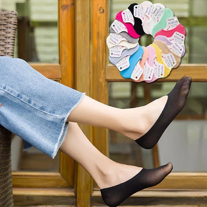 Kaos Kaki Perahu Bawah Mata Kaki Nyaman / Hidden Socks Colour / Magic Socks Kaos Kaki Ballet Kaus Kaki Flatshoes Invisible socks