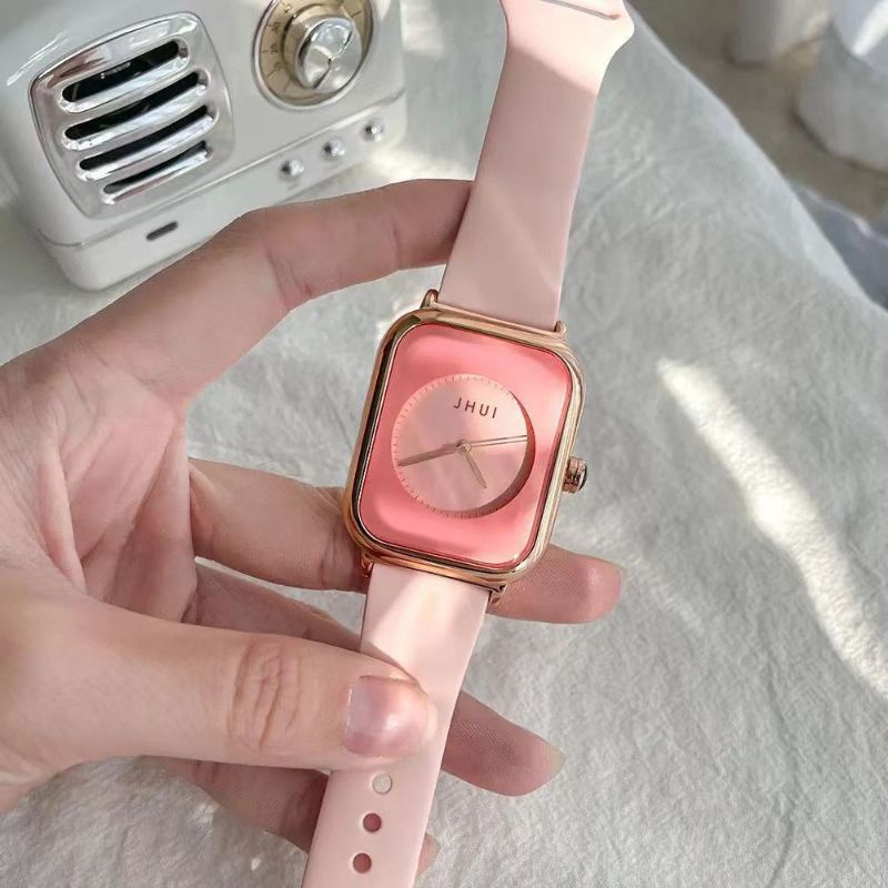 (Terima Cod)Jam Tangan Wanita Fashion JJHui Analog Jarum Strap Rubber/Karet(Dikirim Jakarta)