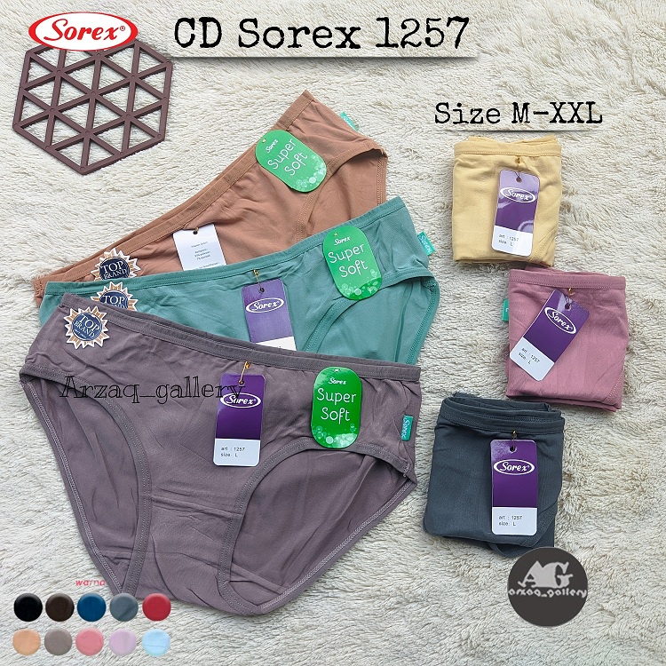 [ 3 Pcs ] CD Sorex 1257 | Celana Dalam Wanita MIDI SuperSoft