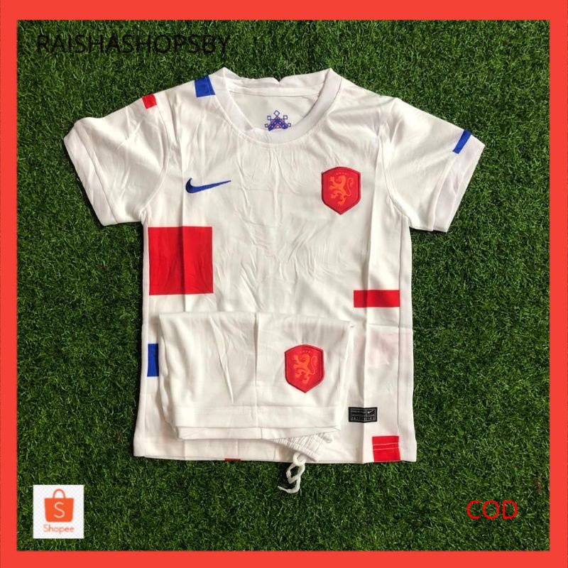Kaos bola Jersey Sepak Bola Anak Belanda Away Kids Piala Dunia 2022 2023 Grade Ori Import  | Jersey 