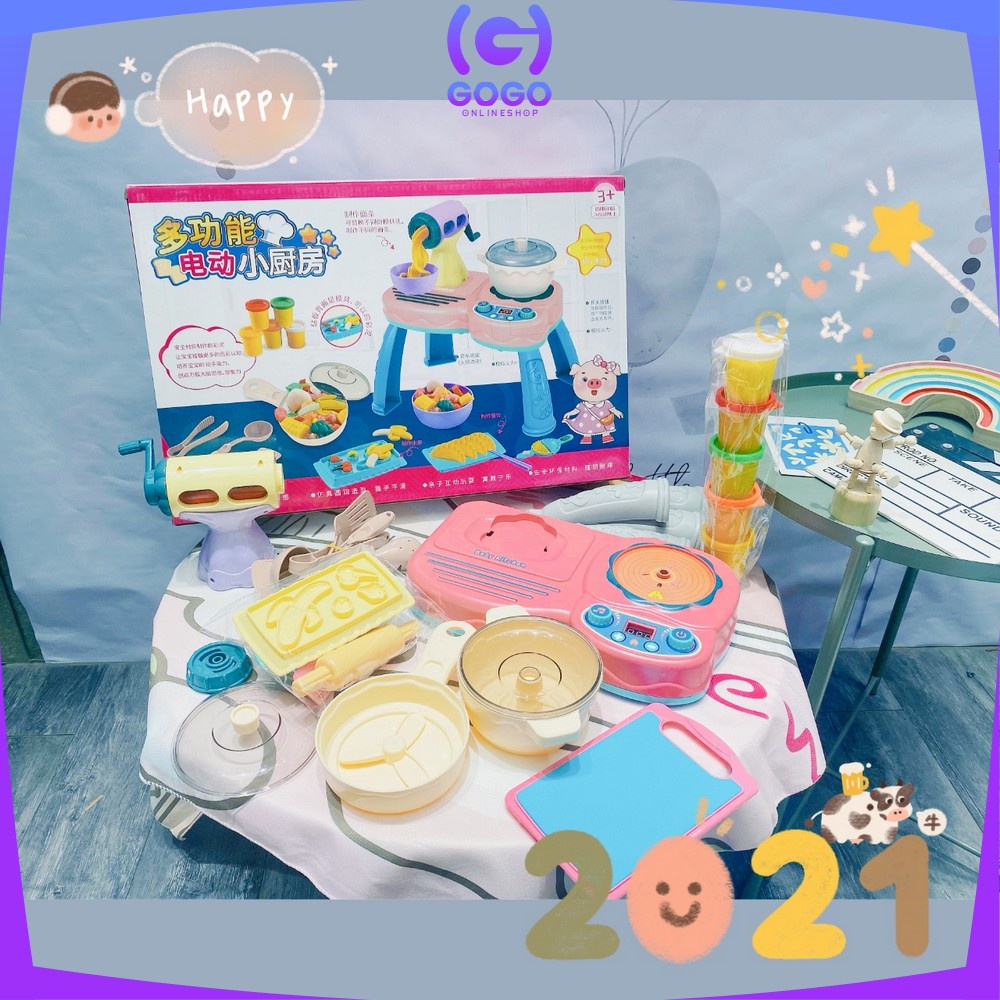 GOGO-M162 Mainan Kitchen Set Anak Plastisin Cetakan Mie / Mainan Dapur Anak Perempuan Masak Masakan