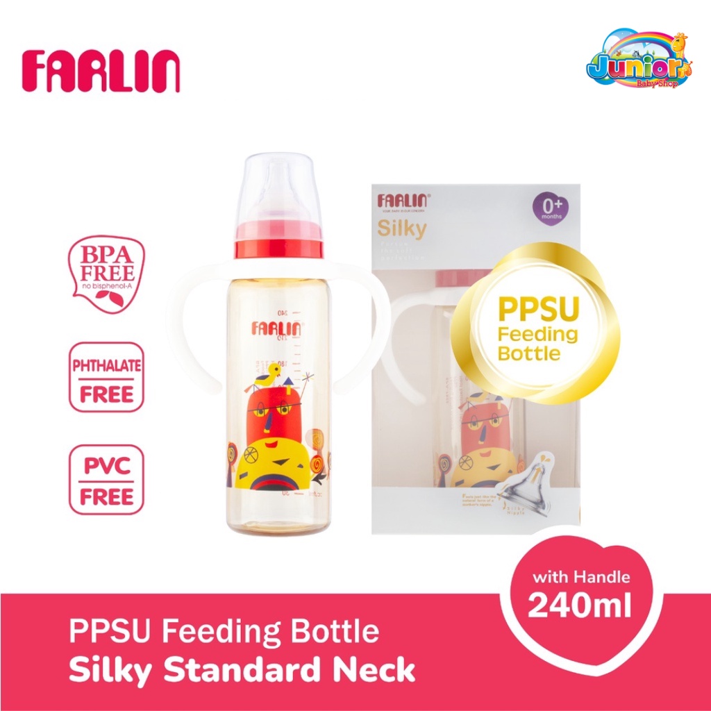 Farlin Silky PPSU Standard Neck with Handle 240ml