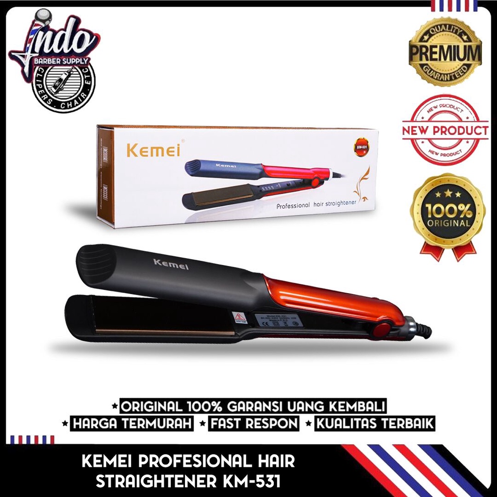 Catokan KEMEI 531 Catok rambut Lurus temperatur suhu ionic KM 531