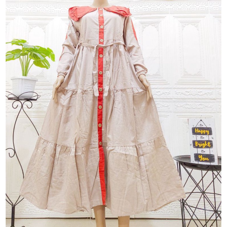 NAGITA DRESS | GAMIS LINEN FULL KANCING