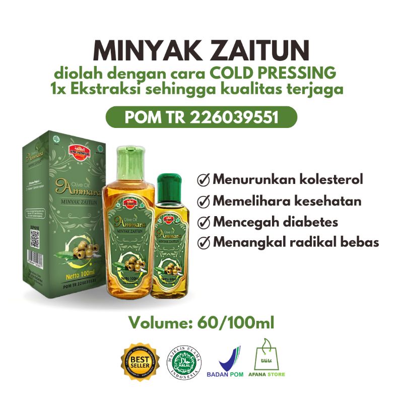 Minyak Zaitun EXTRA VIRGIN OLIVE OIL 100% ASLI