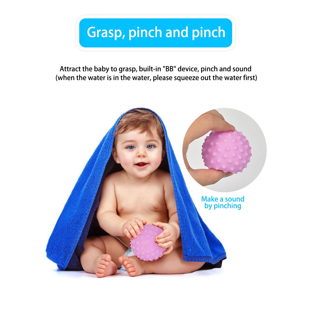 Bola Bayi Bola Karet Textured Soft Ball Bola Karet Mainan Anak Mainan Sensorik Bayi Mainan Gigitan Bayi Sensory Play Mainan Mandi Anak Mainan Montessori Anak