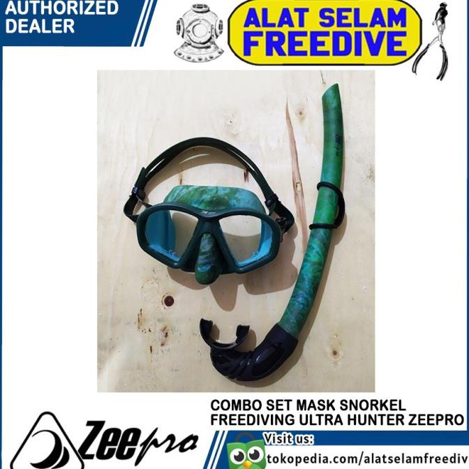 Combo Set Spearfishing Freediving Mask Masker Snorkel No Deepgear t-alatselamfreediv Ayo Beli