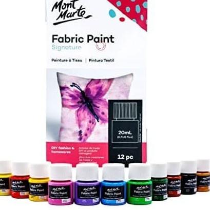 

Cat Kain Mont Marte/ montmarte Signature Fabric Paint Set 12 X 20 mL