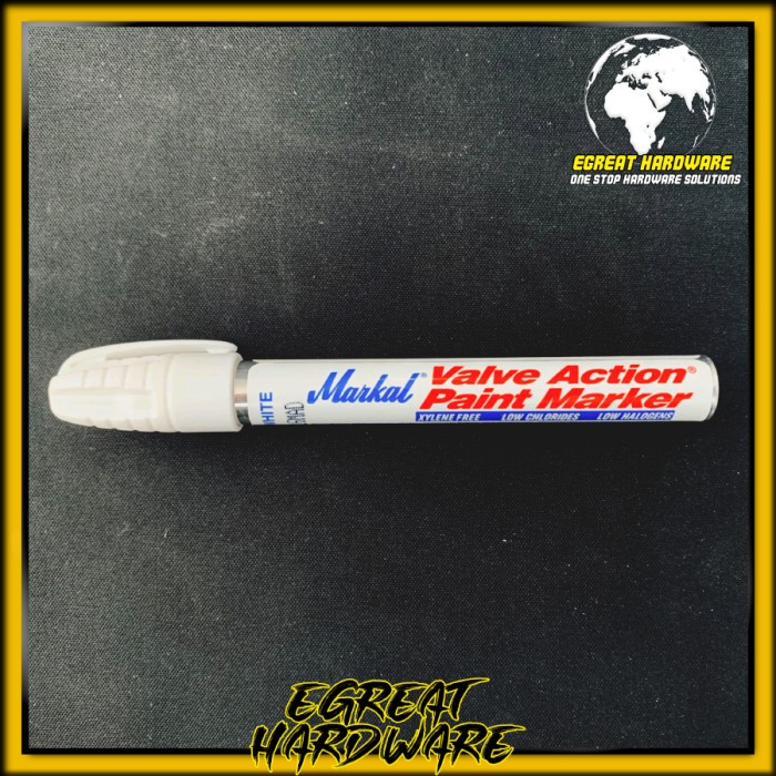 

[COD AKTIF] Spidol Marking Permanen Paint Marker industri Markal Valve Action - Putih