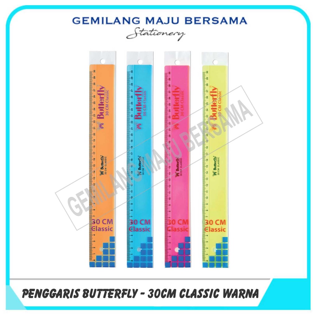 

Penggaris Butterfly 30 Cm Classic Warna