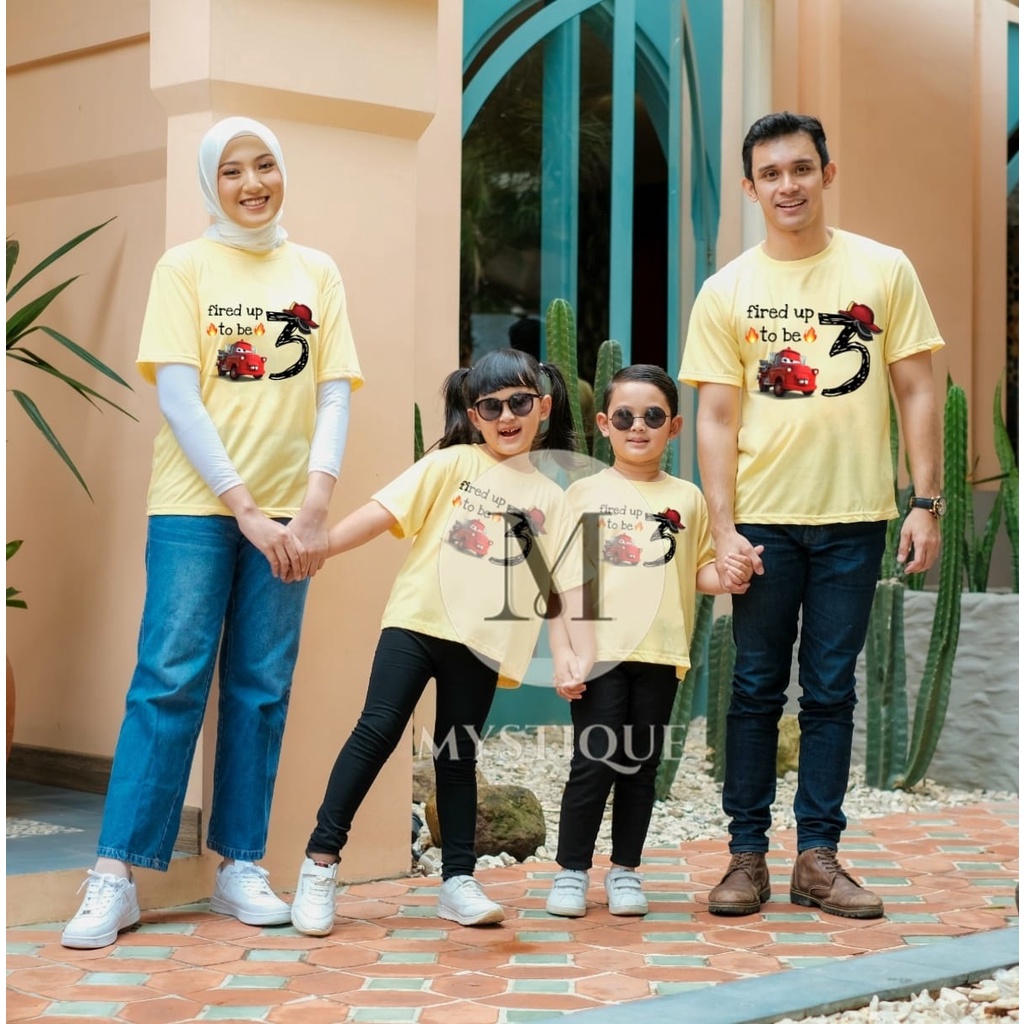 MYSTIQUE.ID-BAJU KAOS FIRED UP TO BE CUSTOME ANGKA T-SHIRT LUCU DAN AESTHETIC