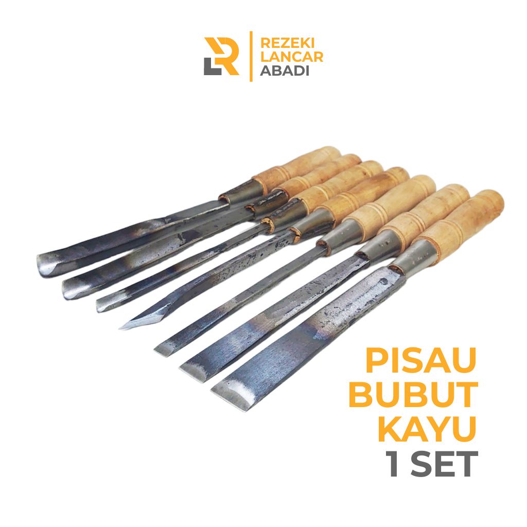 PAHAT BUBUT KAYU / PAHAT BUBUT KAYU JEPARA / PISAU BUBUT KAYU SET SUDAH DIASAH BAHAN BAJA PER
