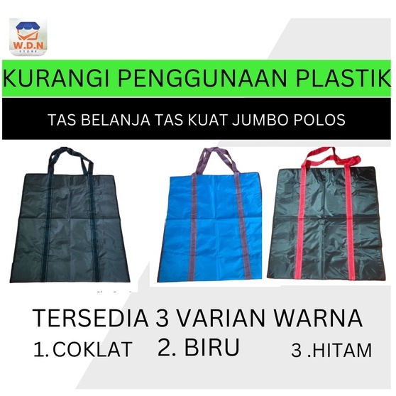 Tas belanja Lipat polos jumbo kuat tahan lama
