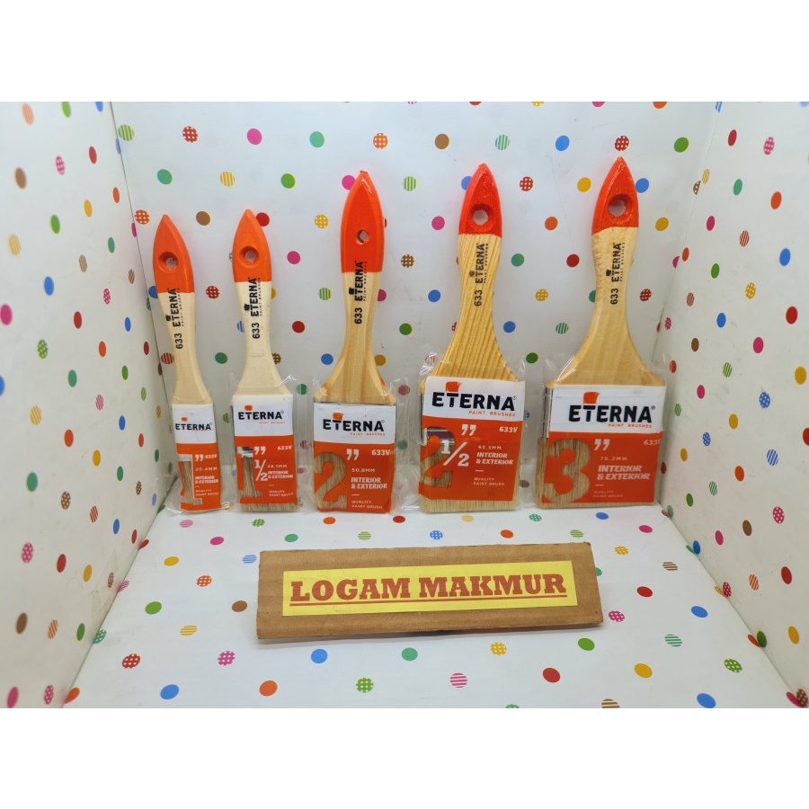 1 PC - KUAS CAT TEMBOK / KAYU / BESI MERK ETERNA 633 ORIGINAL (UKURAN KECIL)