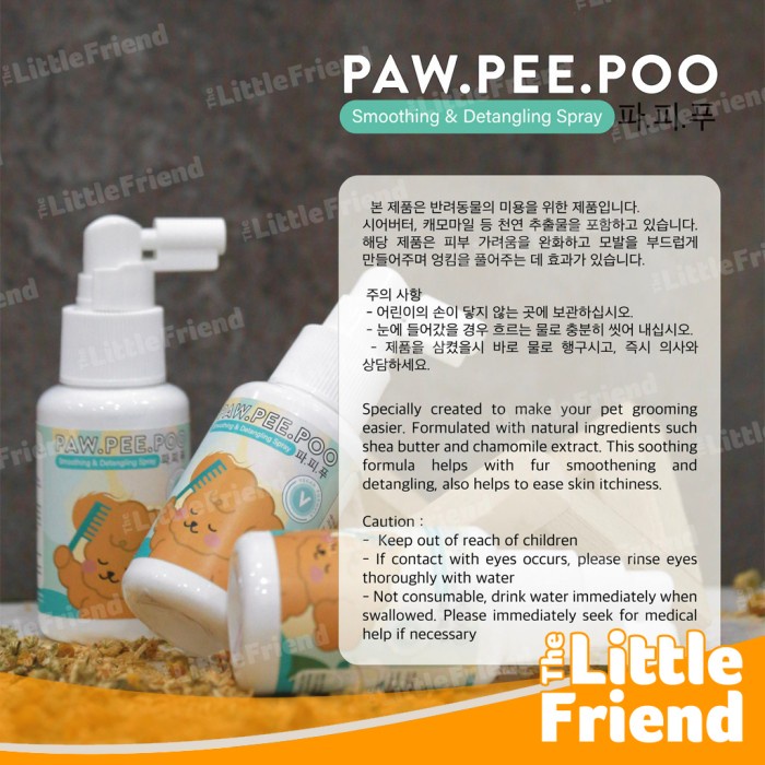 Cairan Spray Pengurai Bulu Kusut Anjing Kucing Jadi Halus dan Lembut - Smoothing &amp; Detangling Sisir Lebih Mudah