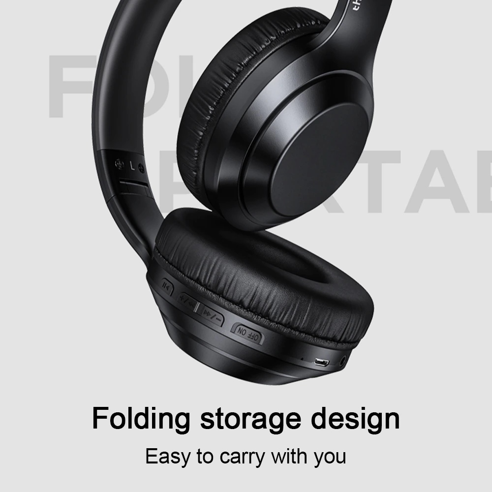 {Free Stiker} Lenovo TH10 Headphone Bluetooth Wireless Headset Earphone V5.0 - Hitam