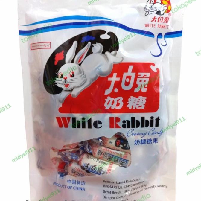 TERLARIS Permen Susu Kelinci White Rabbit NON HALAL 180 Gram /PERMEN LUNAK/PERMEN VIRAL/PERMEN MILO/