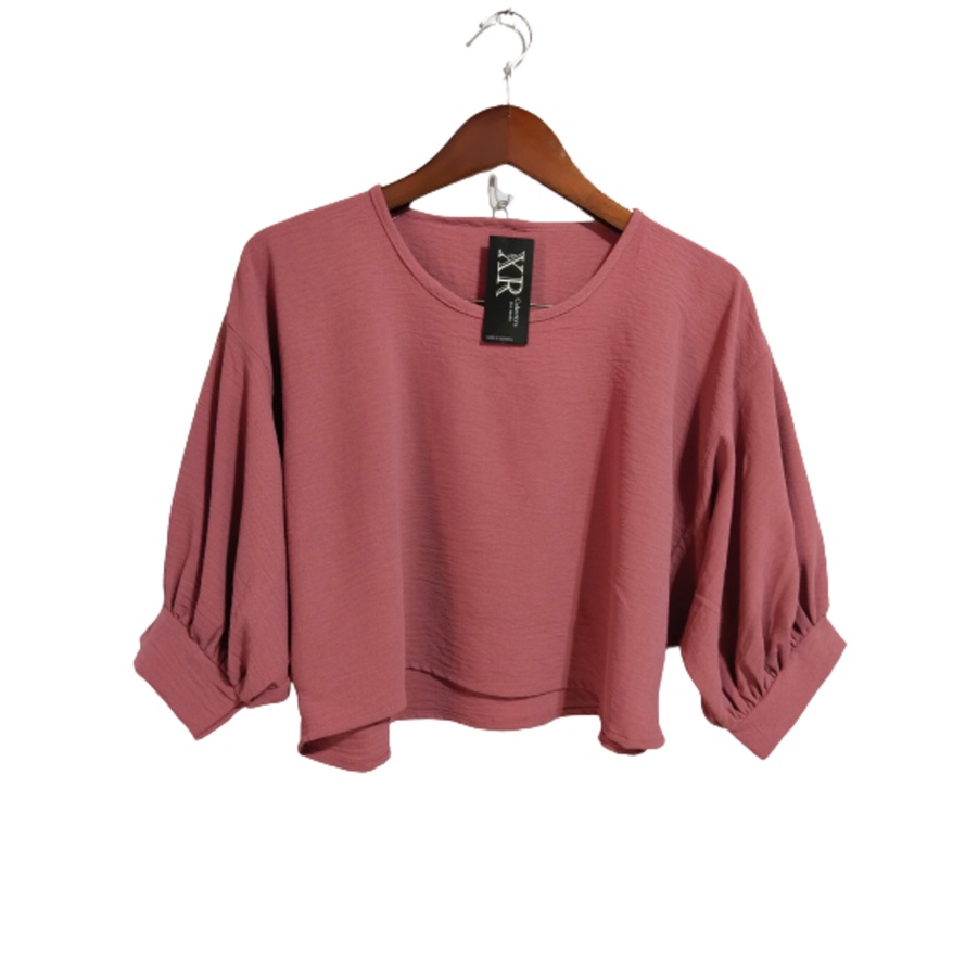 BLOUSE WANITA KOREAN STILE CROP TOP HITS/BAJU WANITA XR COLECTION