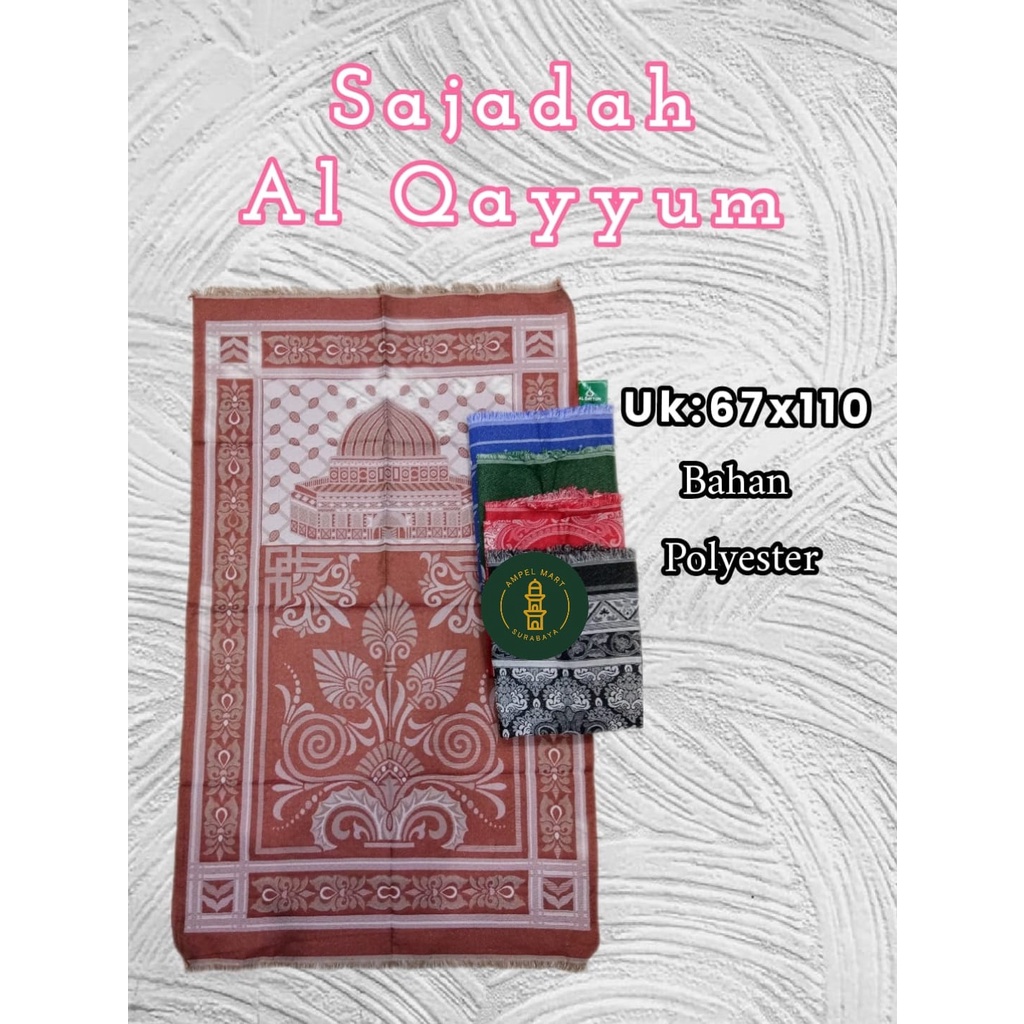 (1 KODI) Sajadah AL-QOYYUM Sajadah Travel Al-Qayyum Sajadah Souvenir Sajadah Alqoyyum Cocok Untuk Oleh-oleh Haji dan Umroh 20 PCS