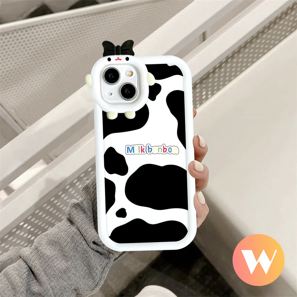 Soft Case Tpu Motif Sapi 3D Untuk iPhone 11 Pro Max 7 8 6s 6 14 Plus X XR XS Max 14 13 11 12 Pro Max SE 2020