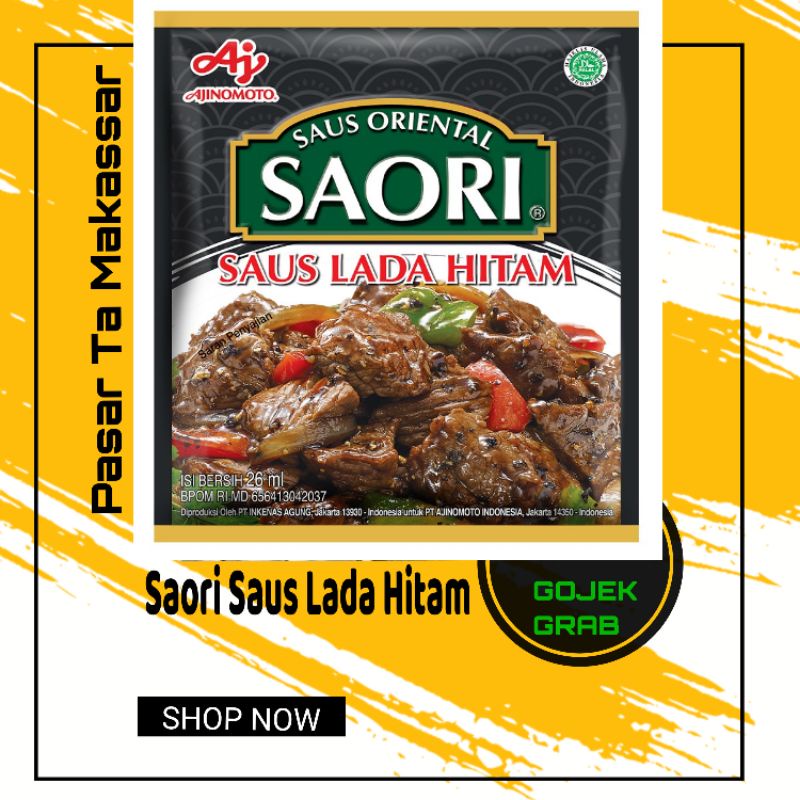 

Saori Saus Lada Hitam Saset perbungkus