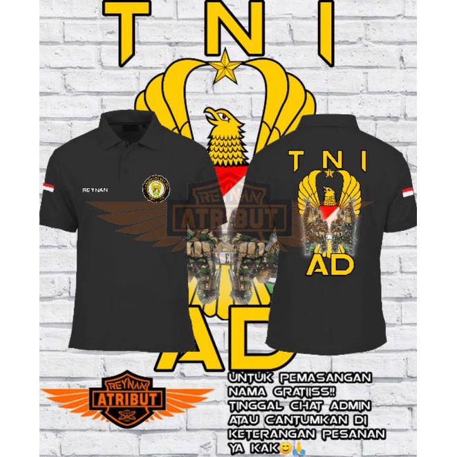 Kaos polo TNI-AD / Kaos TNI-AD / kaos berkerah TNI-AD