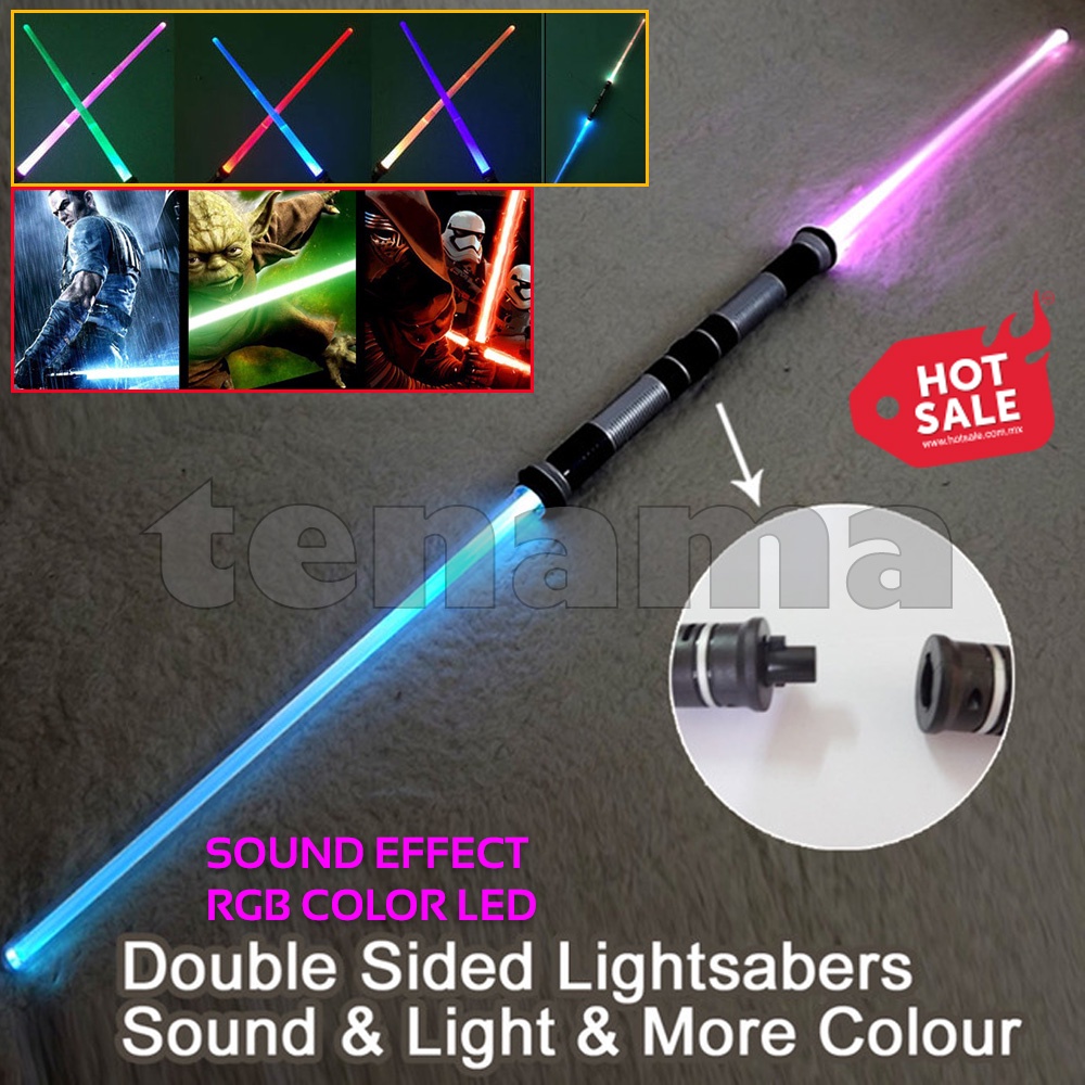 Pedang Mainan Double Bladed Lightsaber Star Wars RGB Color Led