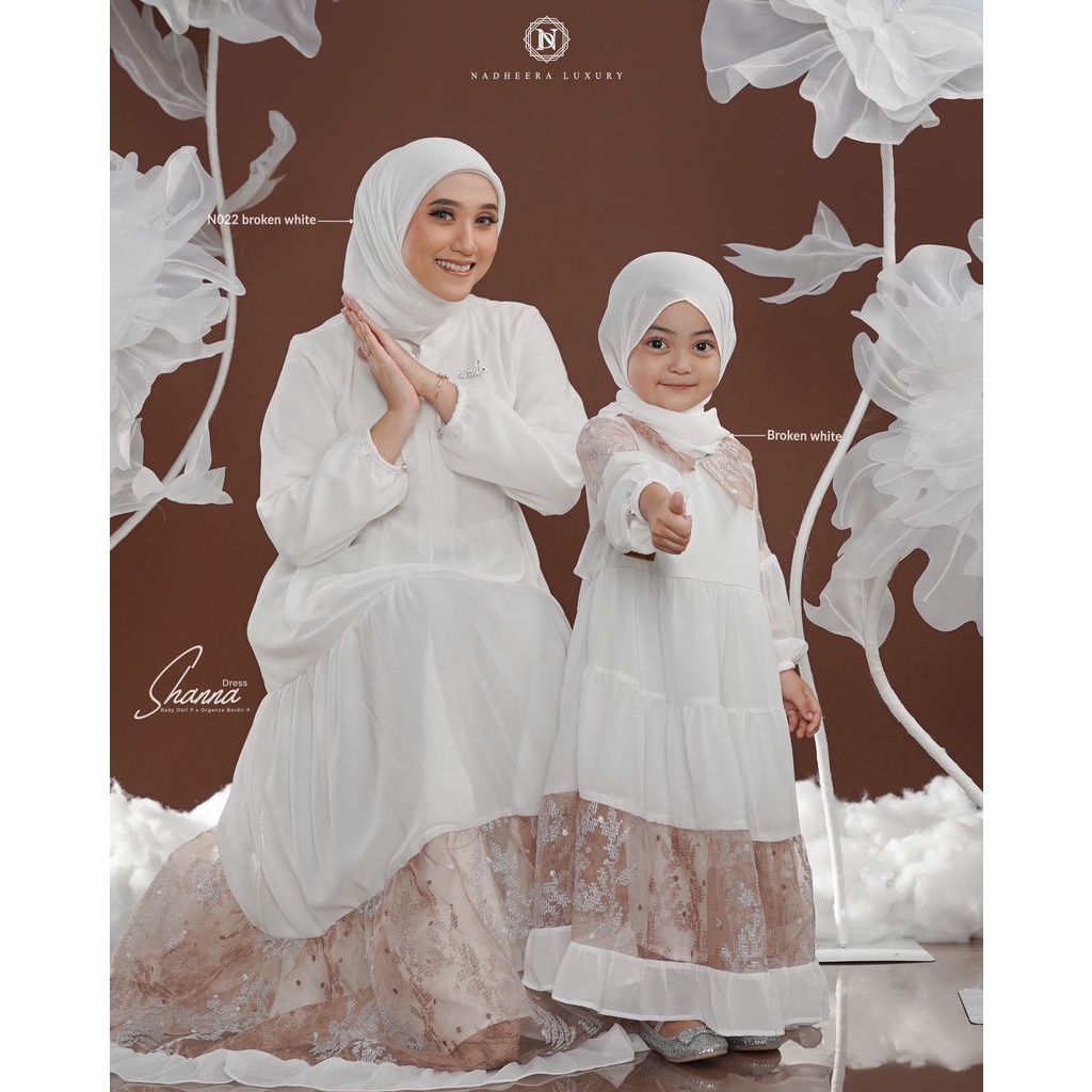 DRESS COUPLE MOM & KIDS NADHEERA SHANNA DRESS BY NADHEERA LUXURY DRESS ANAK DRESS COUPLE NADHEERA LU