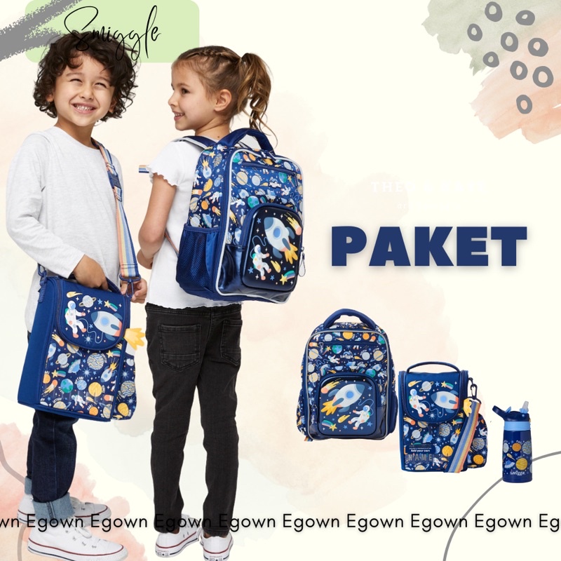 Kado Anak Original Tas Smiggle Drift classic Shark Little mates Backpack Junior Character Gold Ball 