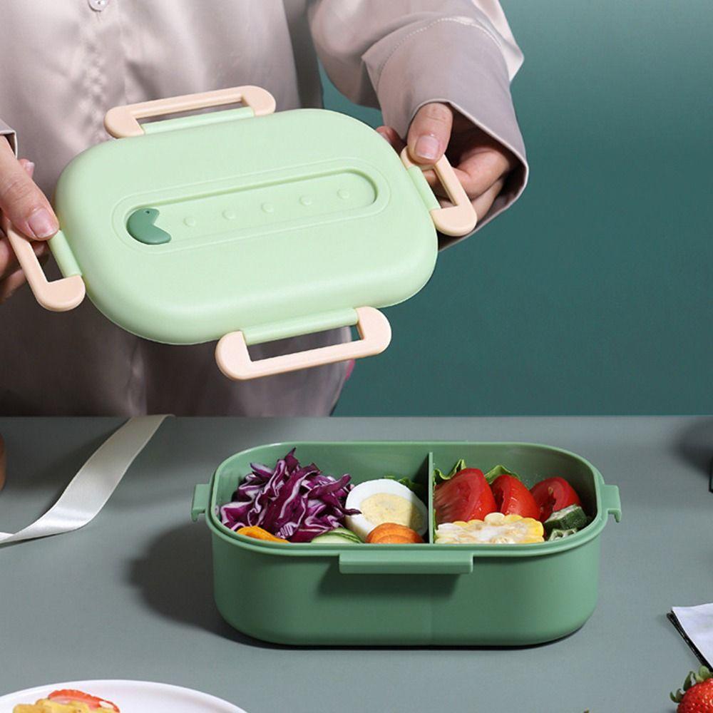 Top Lunch Box Portable Untuk Pelajar Pekerja Kantor Dengan Sendok Wadah Makanan