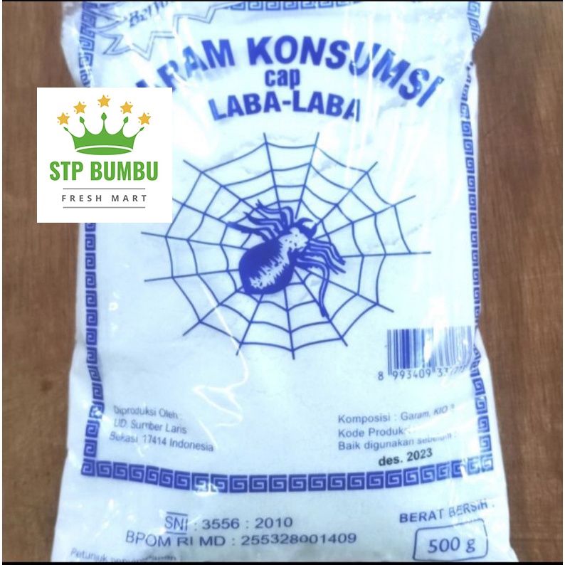 Garam Halus Cap Laba-Laba 500gr / Garem Dapur