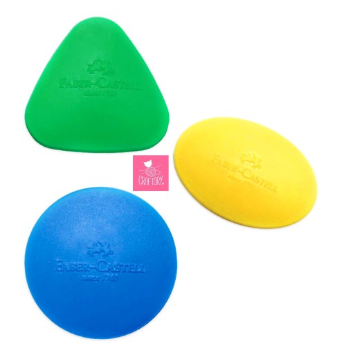 

Faber-Castell Grip Eraser Penghapus Bulat Segitiga Warna Warni