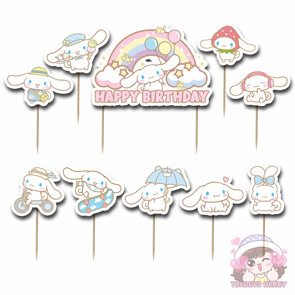 Topper Cake Hiasan Kue Ulang Tahun Anak motif CINNAMOROLL