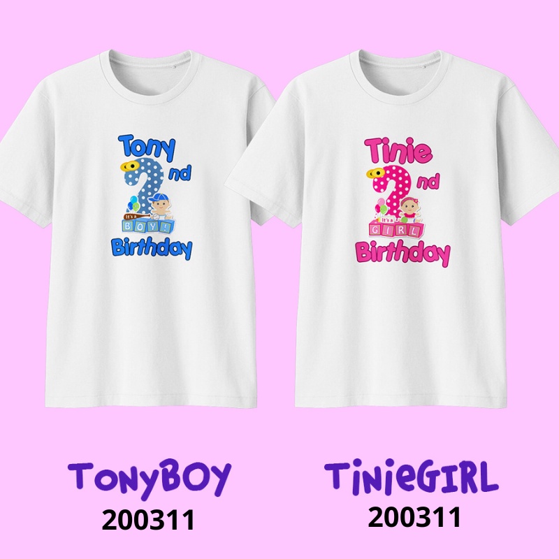 Kaos Ulang Tahun  keluarga CUSTOM GAMBAR / FOTO Bahan Katun Combed 30s