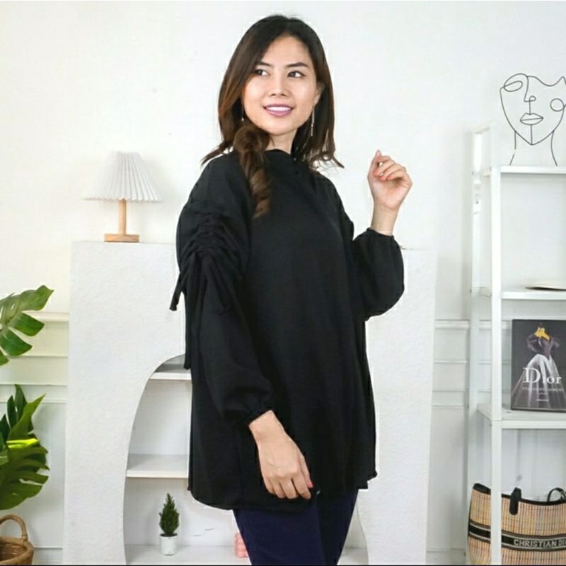 ATASAN BLOUSE CRINCLE // HEKSA KEMEJA SERUT SETENGAH LENGAN