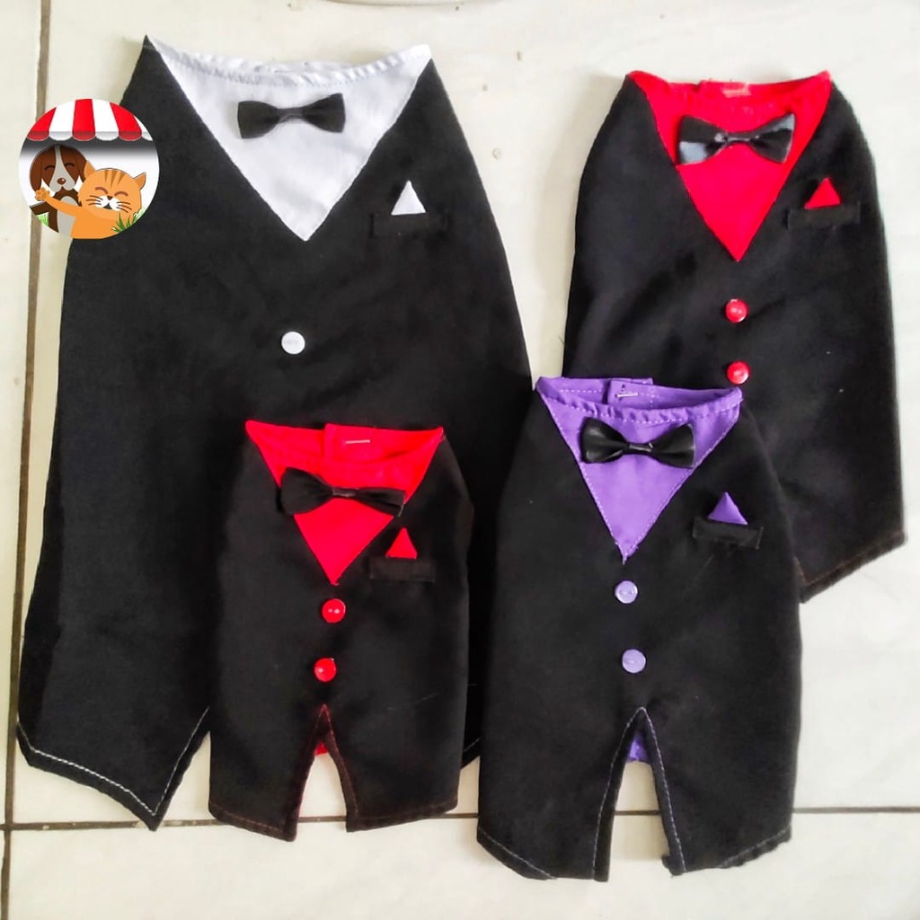 Baju Hewan Tuxedo Party Dress - Baju Kondangan Jas Kucing dan Anjing