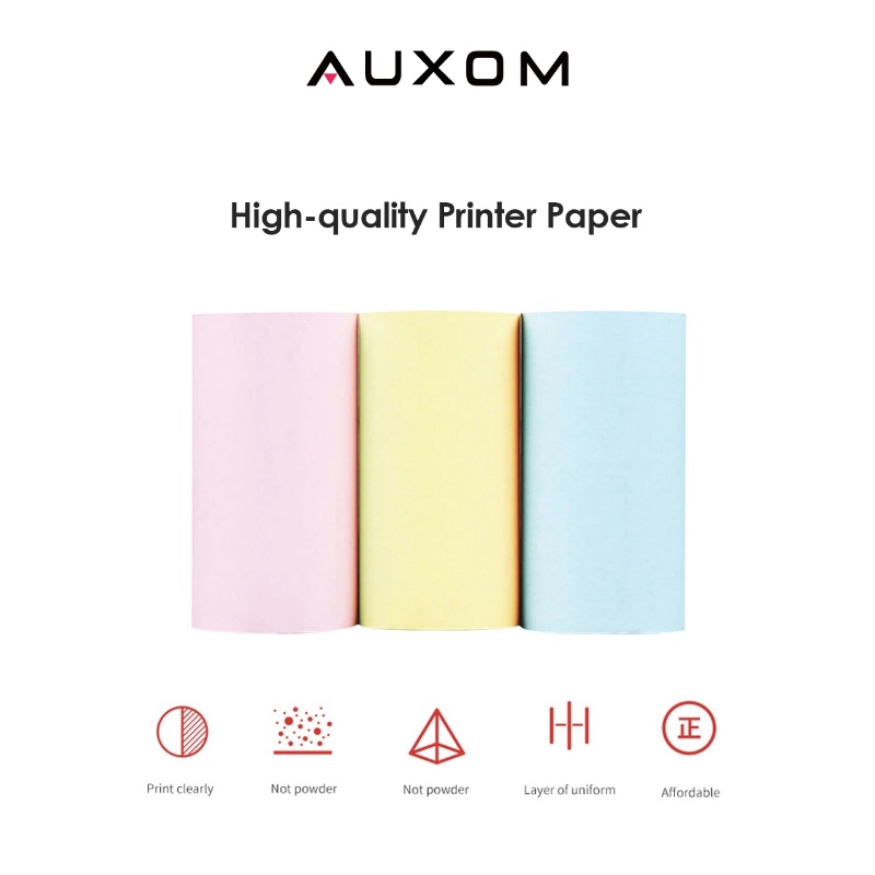 

AUXOM Kertas Sticker Untuk Printer Thermal Paper Mini Paperang Peripage