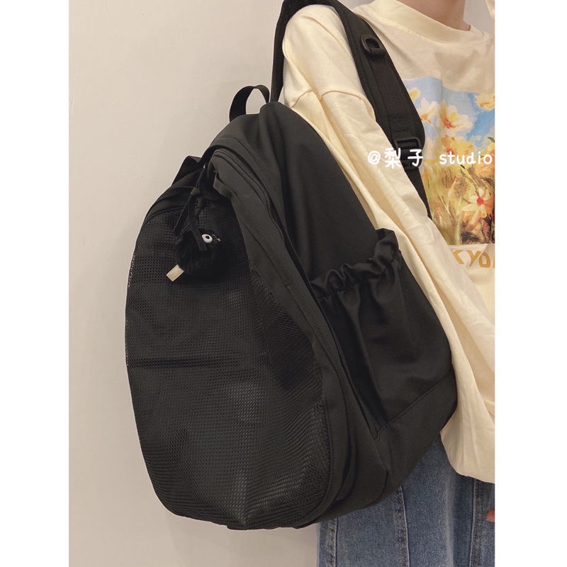 ₪❁Tas sekolah ulzzang asli desain ceruk Jepang ins berkapasitas besar ransel ringan ransel gadis retro