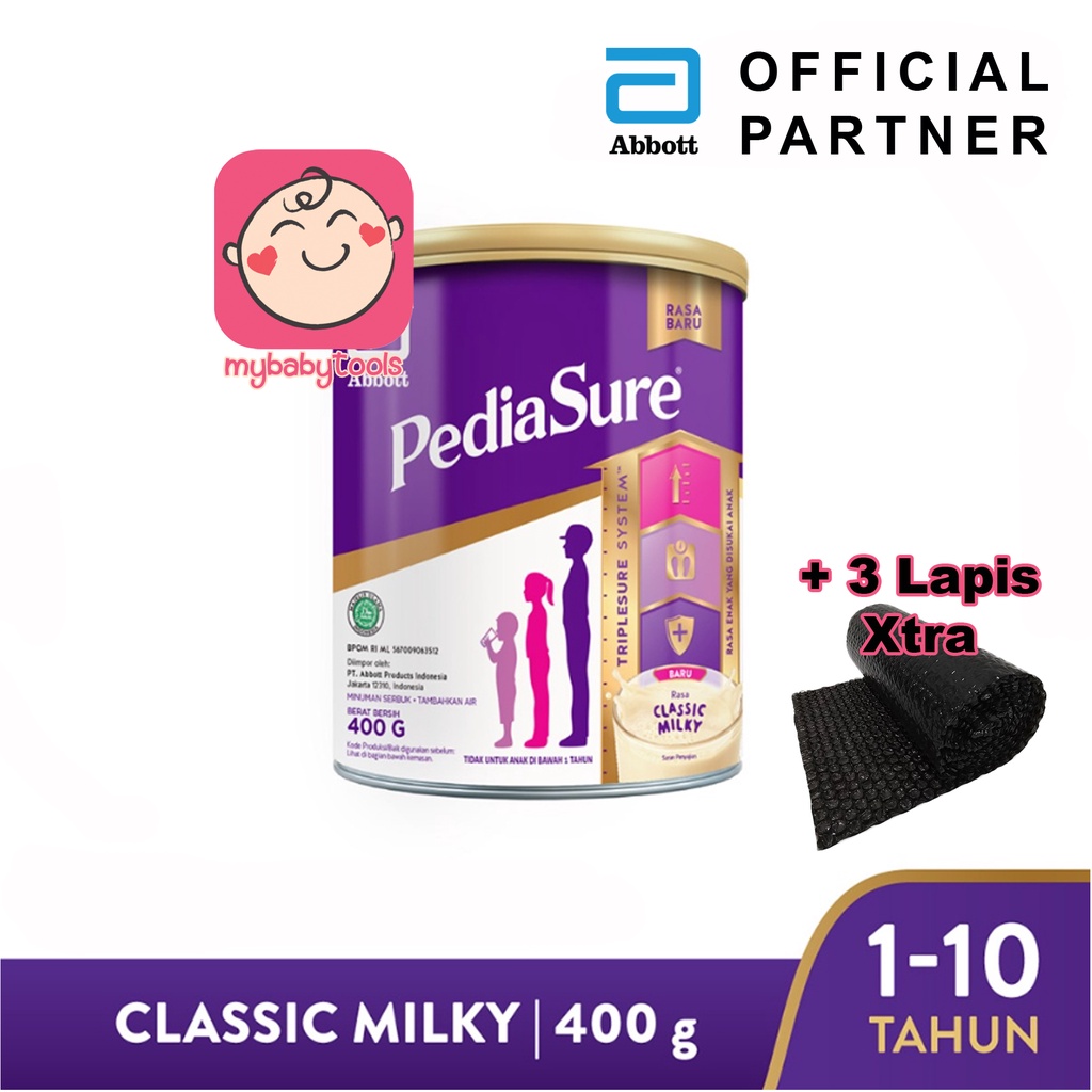 PEDIASURE CLASSIC MILKY VANILA MADU COKELAT 400gr SUSU FORMULA PERTUMBUHAN ANAK